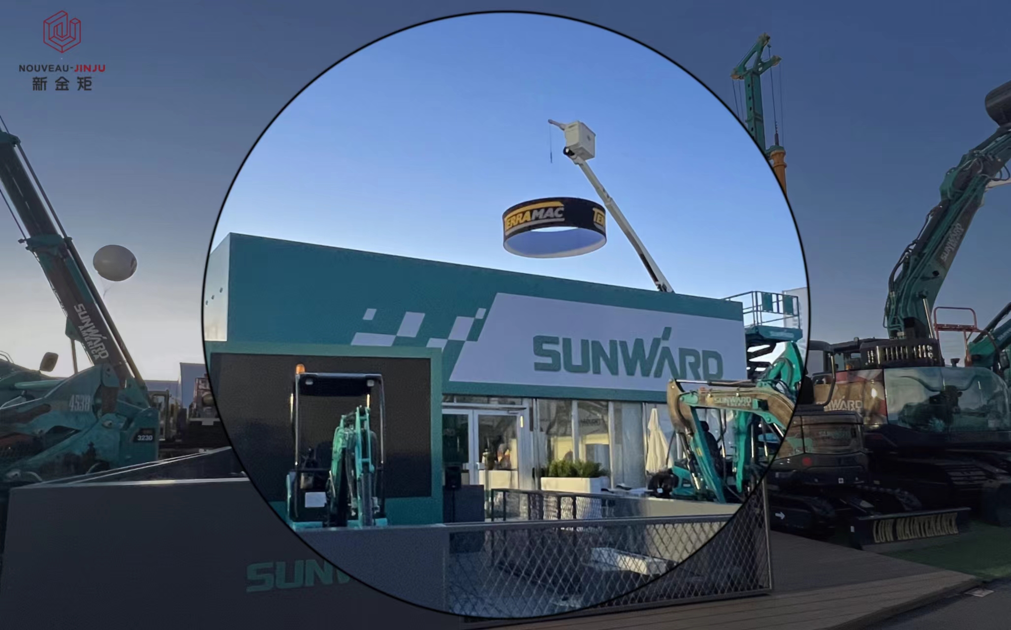 在拉斯維加斯工程機(jī)械展的震撼展臺